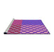 Sideview of Machine Washable Transitional Neon Pink Rug, wshpat3185pur