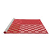 Sideview of Machine Washable Transitional Red Rug, wshpat3185rd