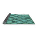 Thickness of Patterned Turquoise Green Rug, pat3186lblu