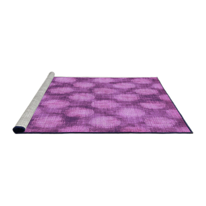 Sideview of Machine Washable Transitional Orchid Purple Rug, wshpat3186pur