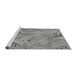 Serging Thickness of Machine Washable Transitional Cloud Gray Rug, wshpat3187gry