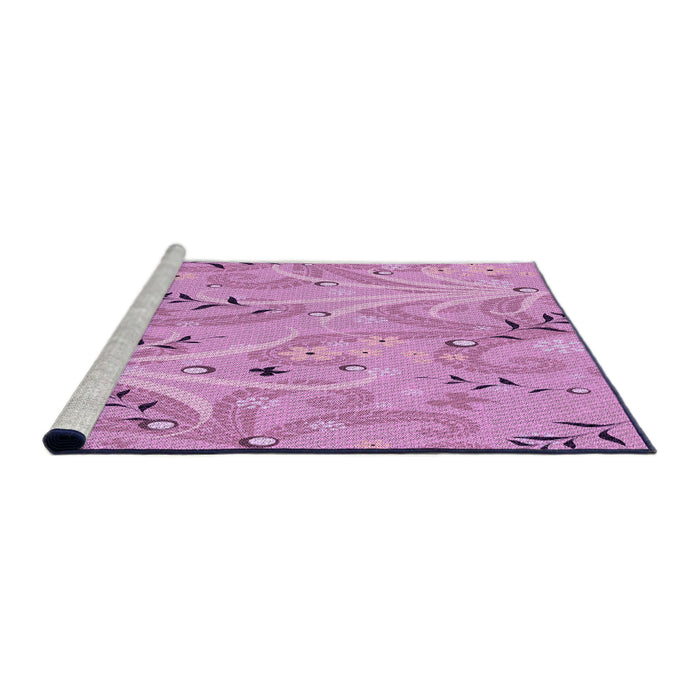 Sideview of Machine Washable Transitional Violet Purple Rug, wshpat3187pur
