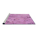 Sideview of Machine Washable Transitional Violet Purple Rug, wshpat3187pur