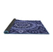 Thickness of Patterned Sky Blue Rug, pat3188blu