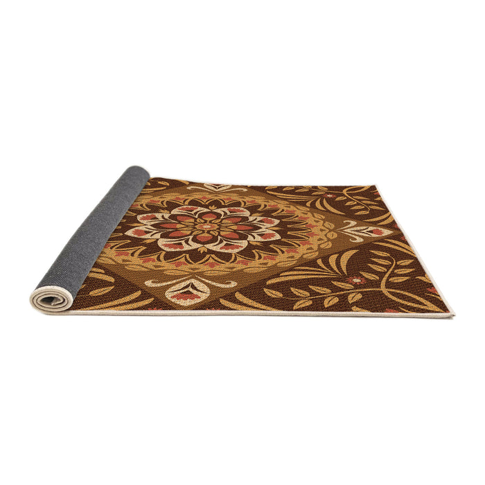 Thickness of Patterned Orange Rug, pat3188org