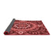 Thickness of Patterned Cranberry Red Rug, pat3188rd