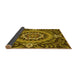 Thickness of Patterned Orange Gold Rug, pat3188yw