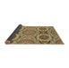 Thickness of Patterned Saddle Brown Rug, pat3189brn