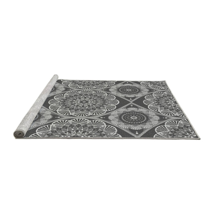 Sideview of Machine Washable Transitional Cloud Gray Rug, wshpat3189gry