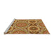 Sideview of Machine Washable Transitional Orange Rug, wshpat3189org