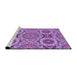 Sideview of Machine Washable Transitional Dark Orchid Purple Rug, wshpat3189pur