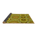 Thickness of Patterned Golden Brown Yellow Rug, pat3189yw