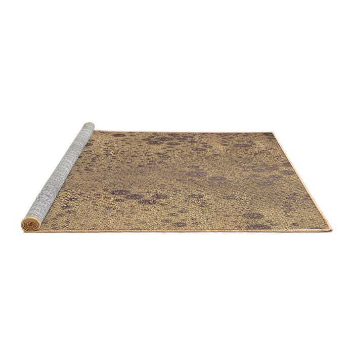 Sideview of Machine Washable Transitional Brown Sand Brown Rug, wshpat319brn
