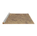 Sideview of Machine Washable Transitional Brown Sand Brown Rug, wshpat319brn