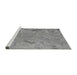 Sideview of Machine Washable Transitional Cloud Gray Rug, wshpat319gry