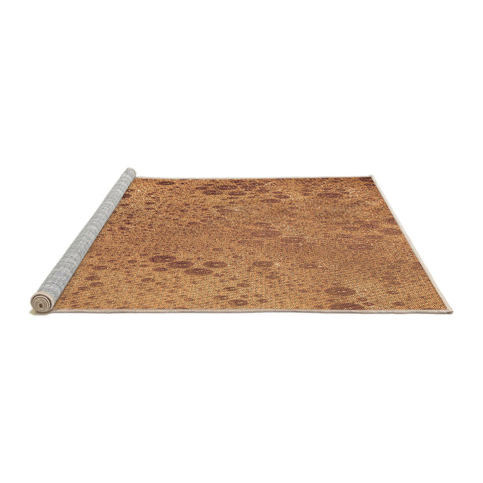 Sideview of Machine Washable Transitional Orange Rug, wshpat319org