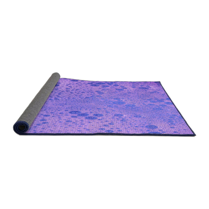 Thickness of Patterned Purple Rug, pat319pur
