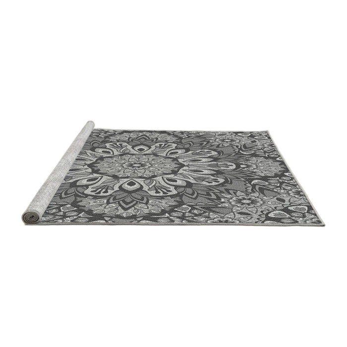 Sideview of Machine Washable Transitional Cloud Gray Rug, wshpat3190gry
