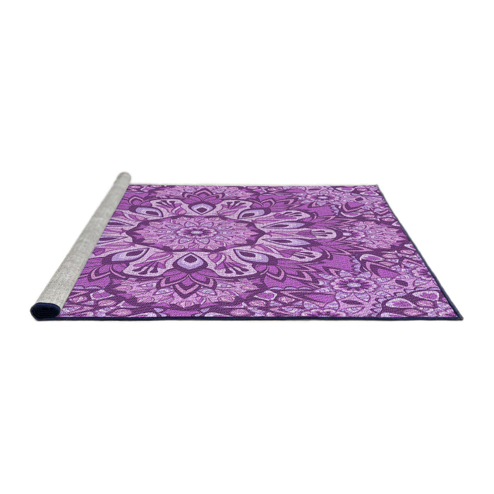 Sideview of Machine Washable Transitional Violet Purple Rug, wshpat3190pur