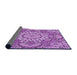 Thickness of Patterned Violet Purple Rug, pat3190pur