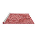 Sideview of Machine Washable Transitional Light Coral Pink Rug, wshpat3190rd