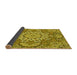 Thickness of Patterned Dark Yellow Green Rug, pat3190yw