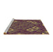 Sideview of Machine Washable Transitional Copper Brown Rug, wshpat3191brn