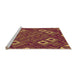 Sideview of Machine Washable Transitional Orange Rug, wshpat3191org