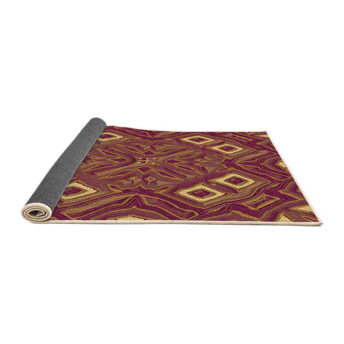 Thickness of Patterned Orange Rug, pat3191org