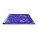 Sideview of Machine Washable Transitional Medium Slate Blue Rug, wshpat3191pur