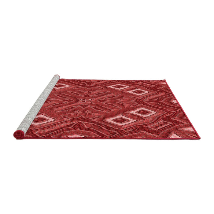 Sideview of Machine Washable Transitional Red Rug, wshpat3191rd