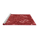 Sideview of Machine Washable Transitional Red Rug, wshpat3191rd