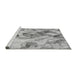 Sideview of Machine Washable Transitional Platinum Silver Gray Rug, wshpat3192gry
