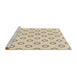 Sideview of Machine Washable Transitional Moccasin Beige Rug, wshpat3194brn