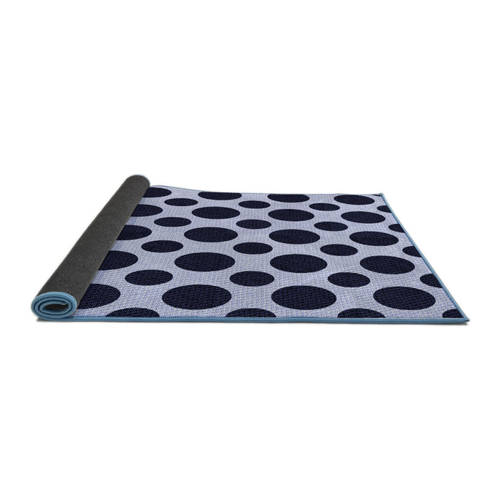 Thickness of Patterned Night Blue Rug, pat3195blu
