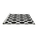 Sideview of Machine Washable Transitional Charcoal Black Rug, wshpat3195gry