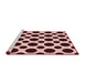 Sideview of Machine Washable Transitional Deep Rose Pink Rug, wshpat3195rd