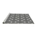 Sideview of Machine Washable Transitional Black Rug, wshpat3196gry