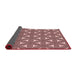 Thickness of Patterned Deep Rose Pink Rug, pat3196rd