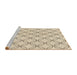 Sideview of Machine Washable Transitional Moccasin Beige Rug, wshpat3197brn