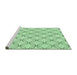 Sideview of Machine Washable Transitional Mint Green Rug, wshpat3197grn