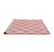 Sideview of Machine Washable Transitional Pink Rug, wshpat3197rd