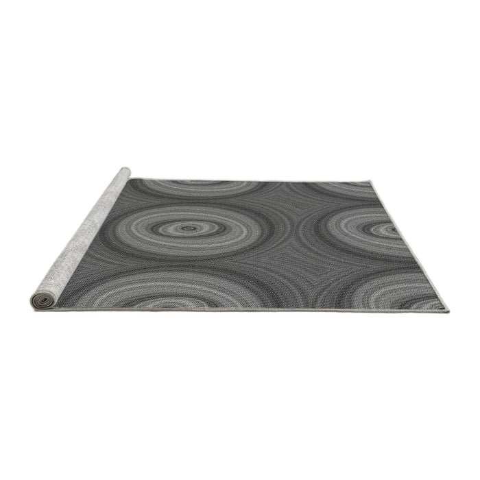 Sideview of Machine Washable Transitional Gray Rug, wshpat3198gry
