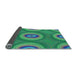 Thickness of Patterned Spring Green Rug, pat3198lblu