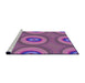 Sideview of Machine Washable Transitional Orchid Purple Rug, wshpat3198pur