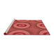 Sideview of Machine Washable Transitional Red Rug, wshpat3198rd