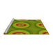 Sideview of Machine Washable Transitional Pistachio Green Rug, wshpat3198yw