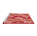 Sideview of Machine Washable Transitional Red Rug, wshpat3199rd