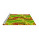 Sideview of Machine Washable Transitional Pistachio Green Rug, wshpat3199yw