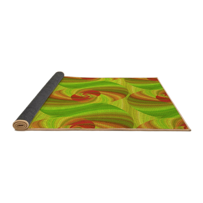 Thickness of Patterned Pistachio Green Rug, pat3199yw